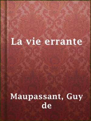 cover image of La vie errante